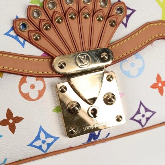 LOUIS VUITTON Monogram Multicolor Gracie MM Bag White - Picture 8 of 16